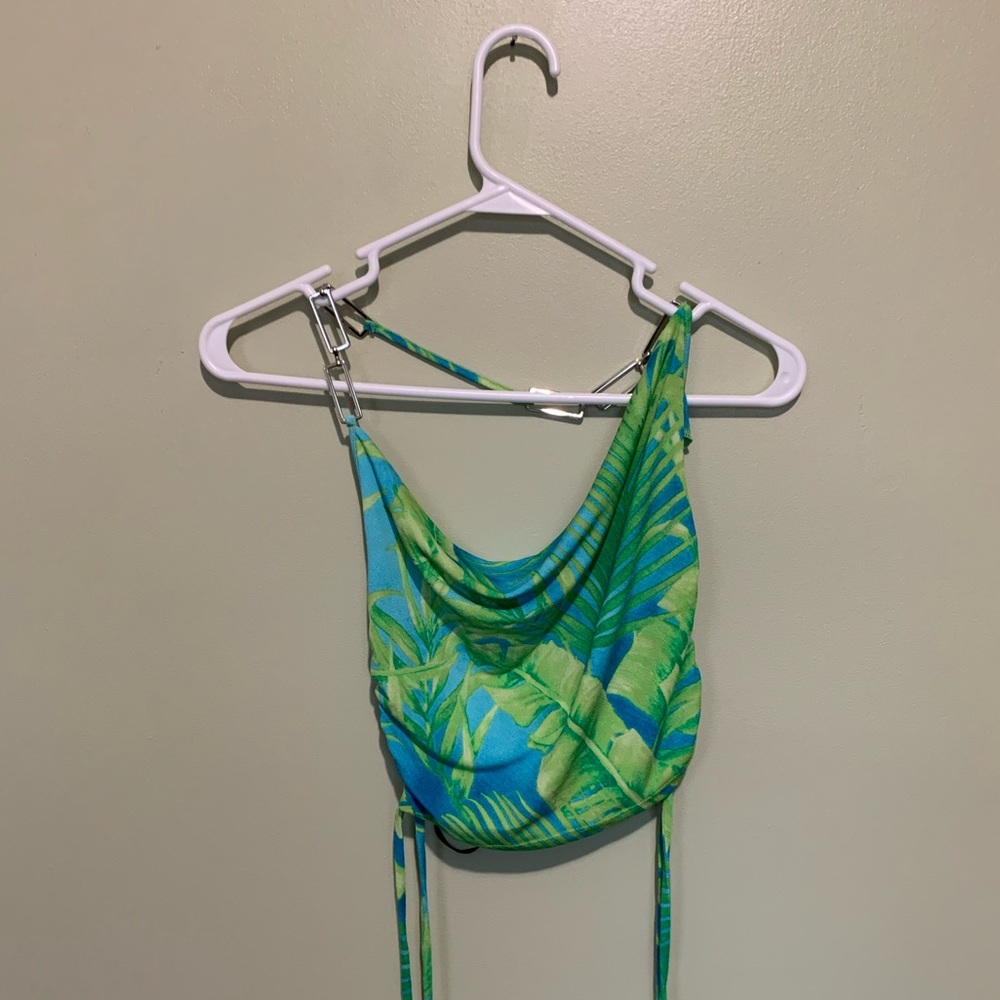 floral chain halter top